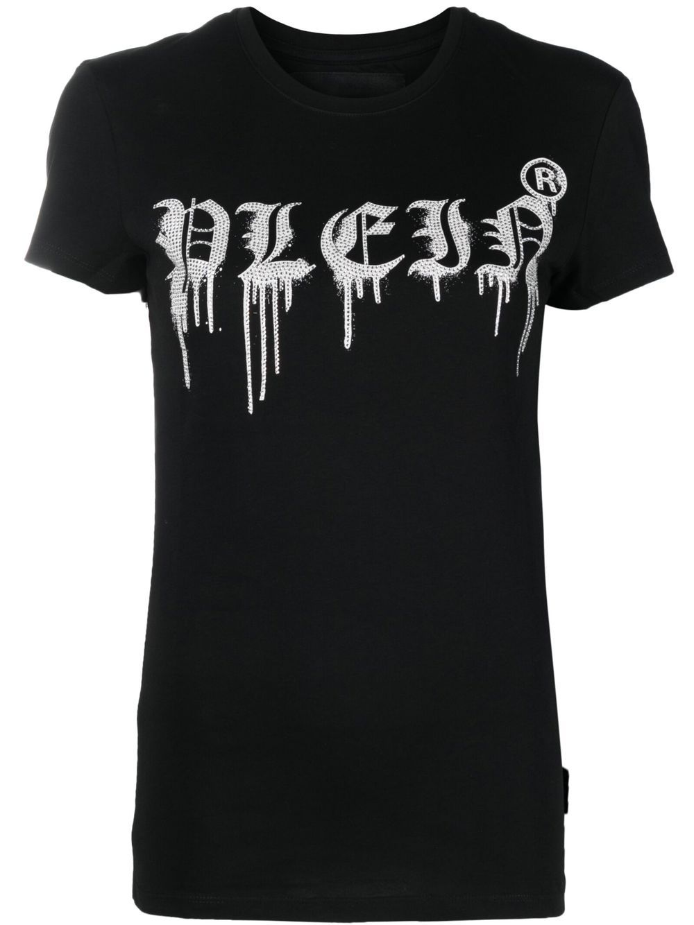 Logo-print round neck T-shirt - Black