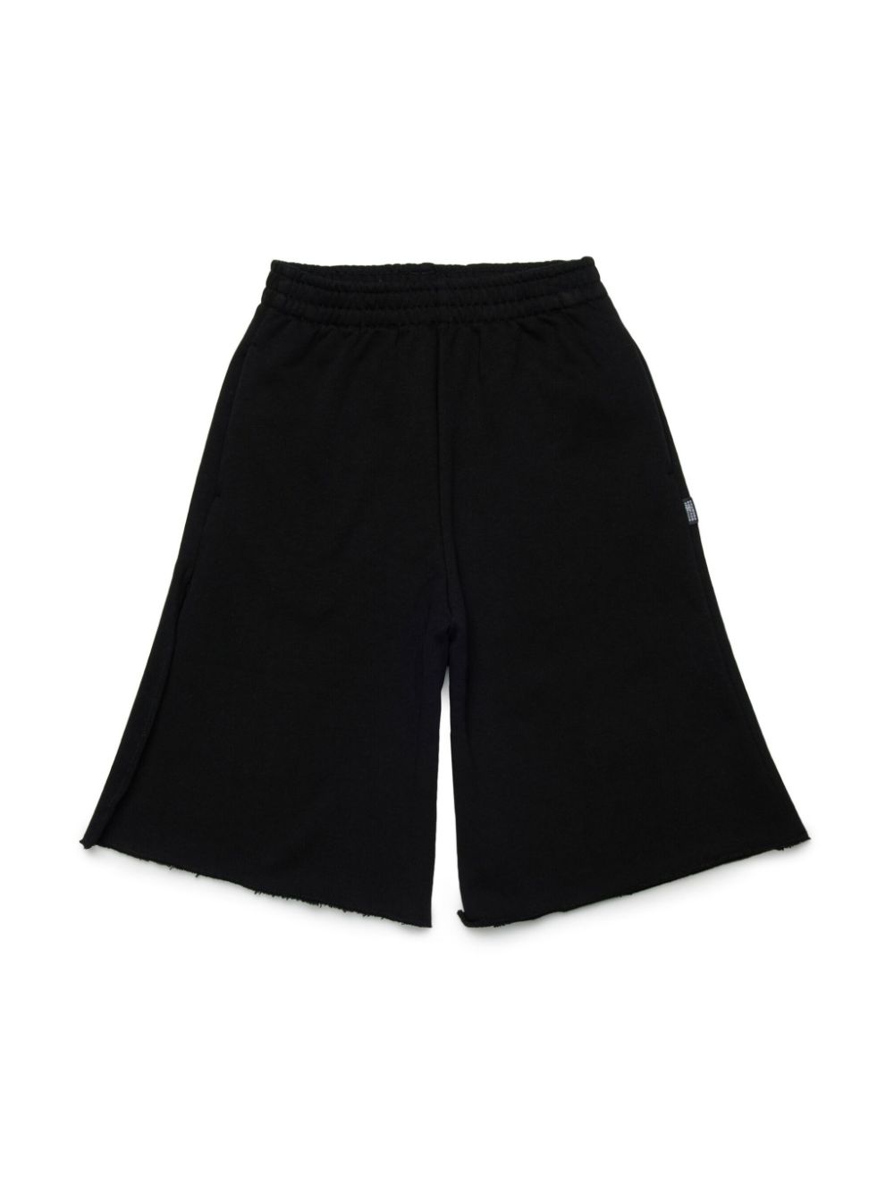 Single-stitch track shorts - Black