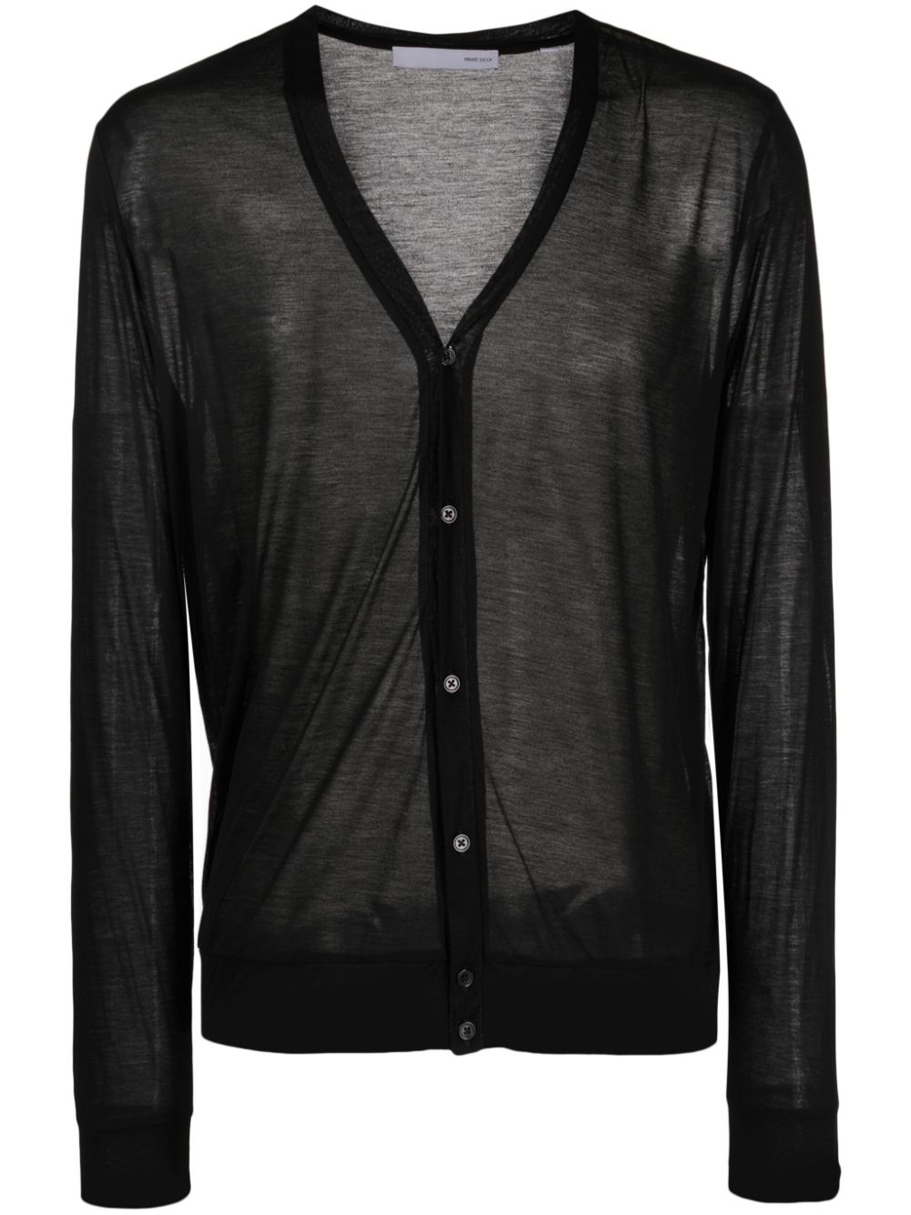 The Nero semi-sheer cardigan - Black