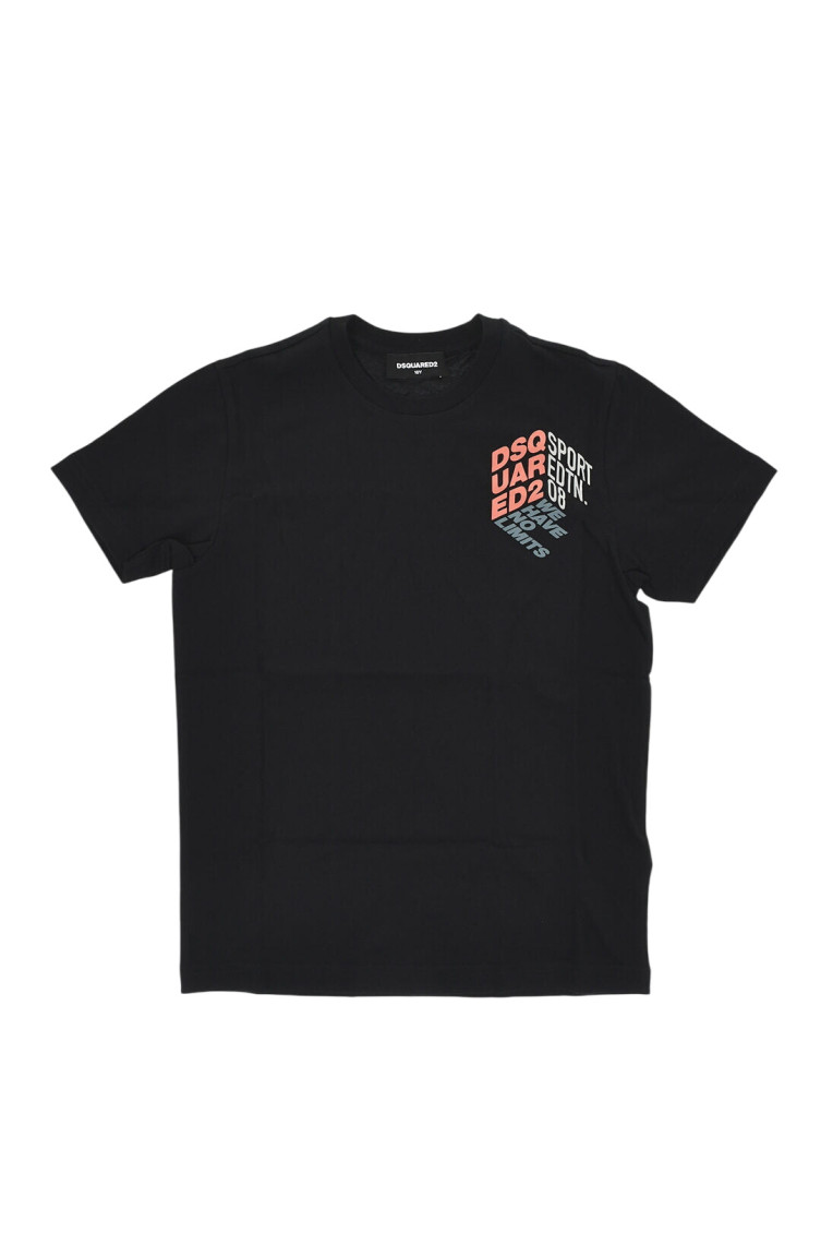 Boys Black Graphic T-Shirt