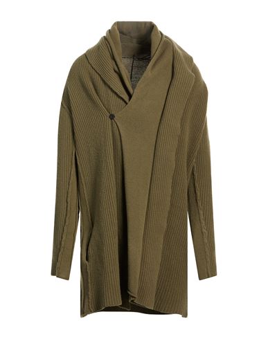Man Cardigan Military green Size M Wool