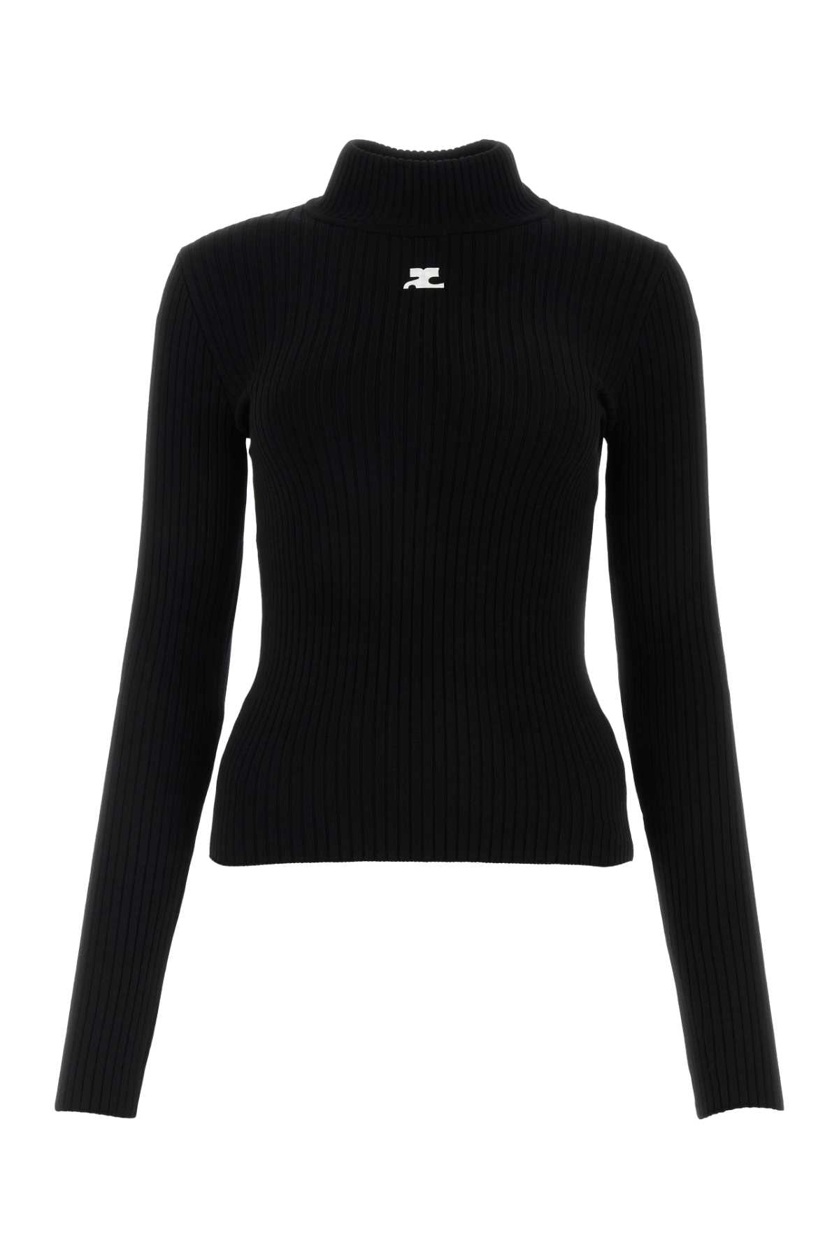 Courreges Knit Sweater — Black