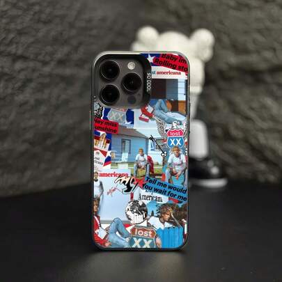 Singer M-Mgk Lost Americana Phone Case For S25 S24 S23 A07 A17 A06 Ultra FE Plus Protective IMD Color Cover.Christmas Accessories. Christmas Girlfrie