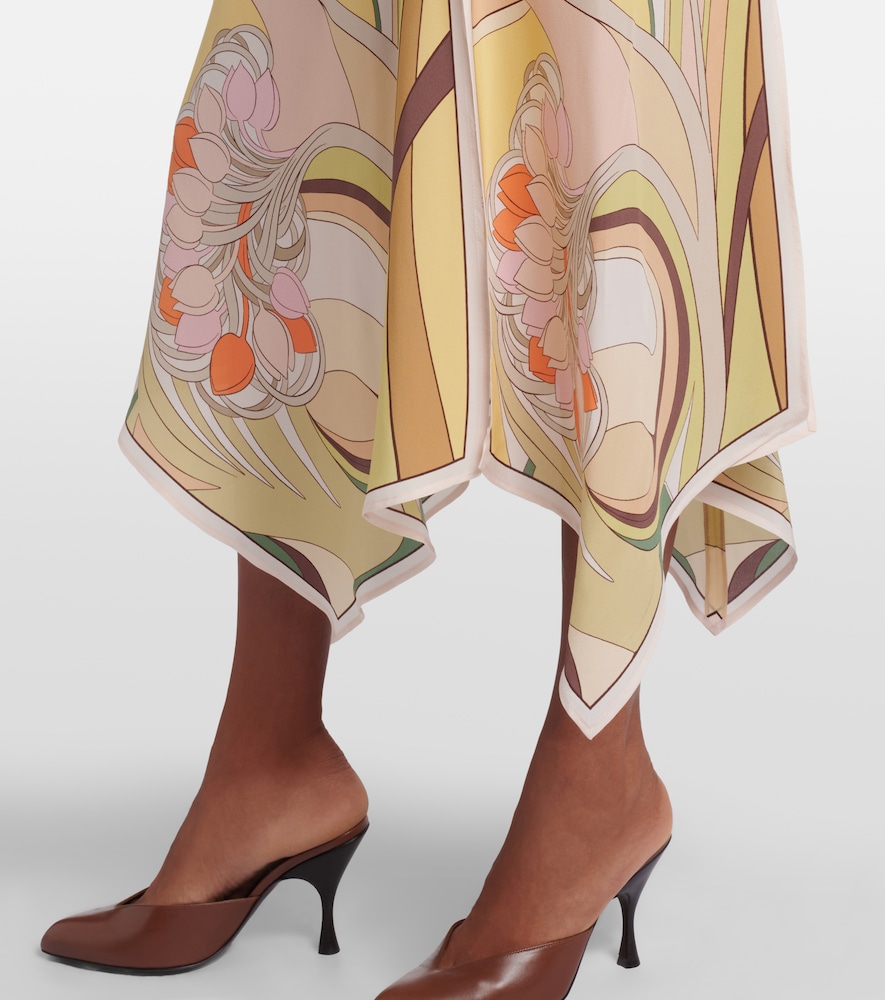 Cherie floral silk midi dress