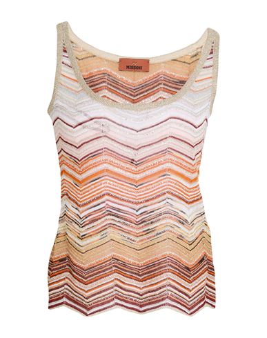 Woman Top Sand Size 6 Viscose, Metallic fiber, Polyamide, Polyester