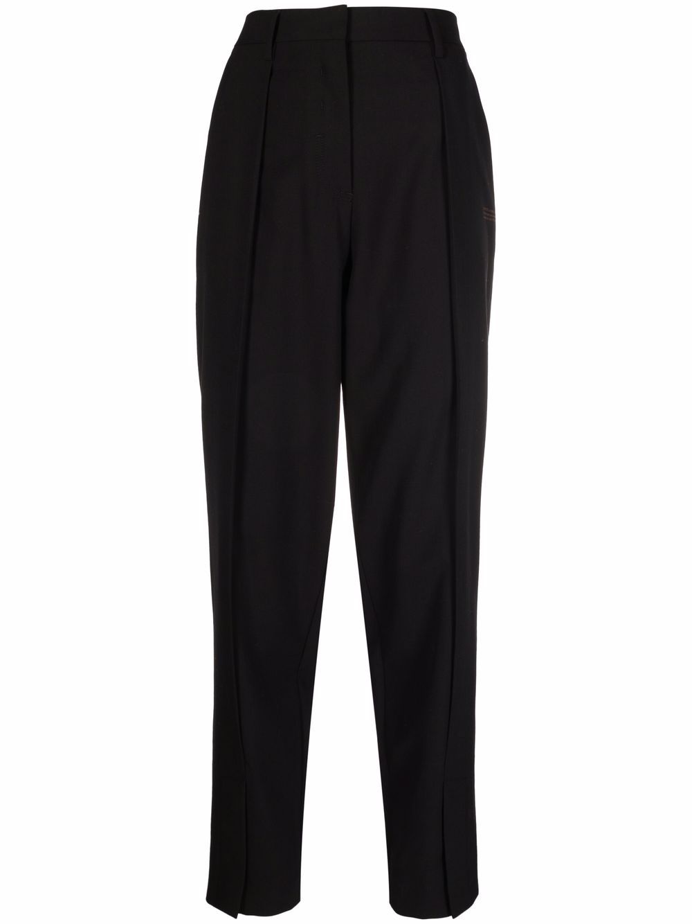 Logo-print tailored trousers - Black