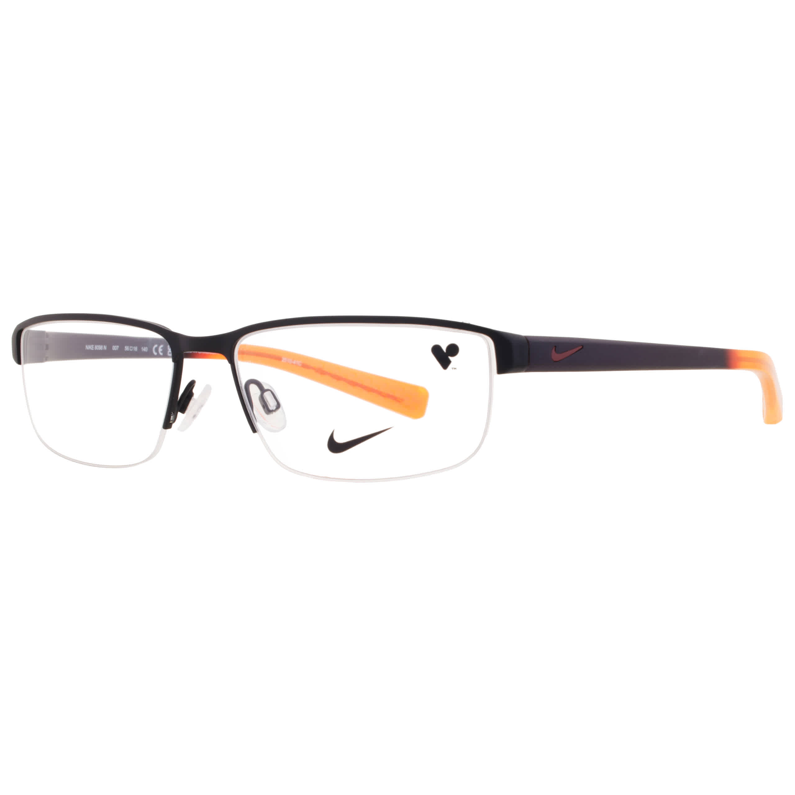 Demo Rectangular Mens Eyeglasses 8098N 007 56