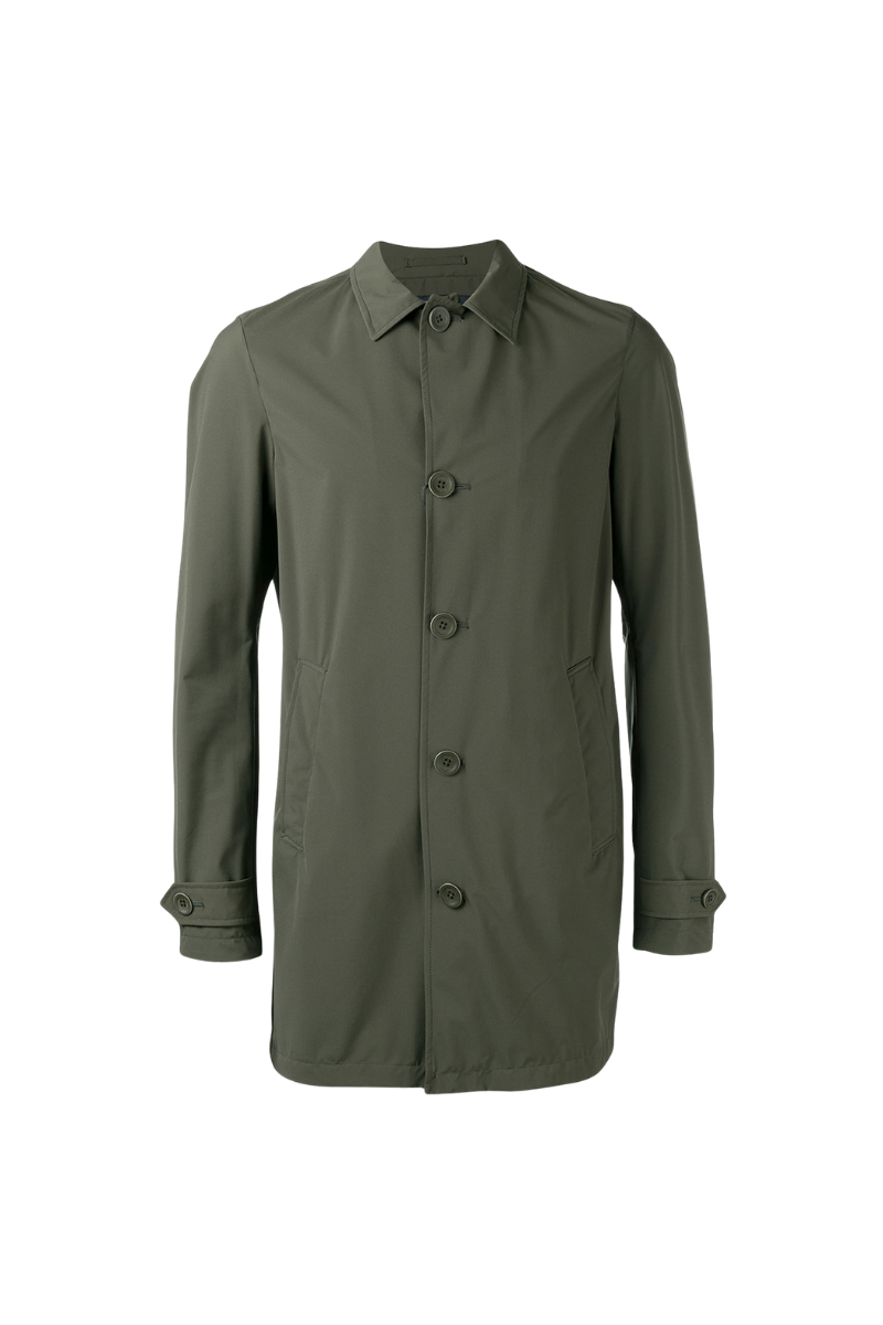 Nylon Overshirt Coat — Green