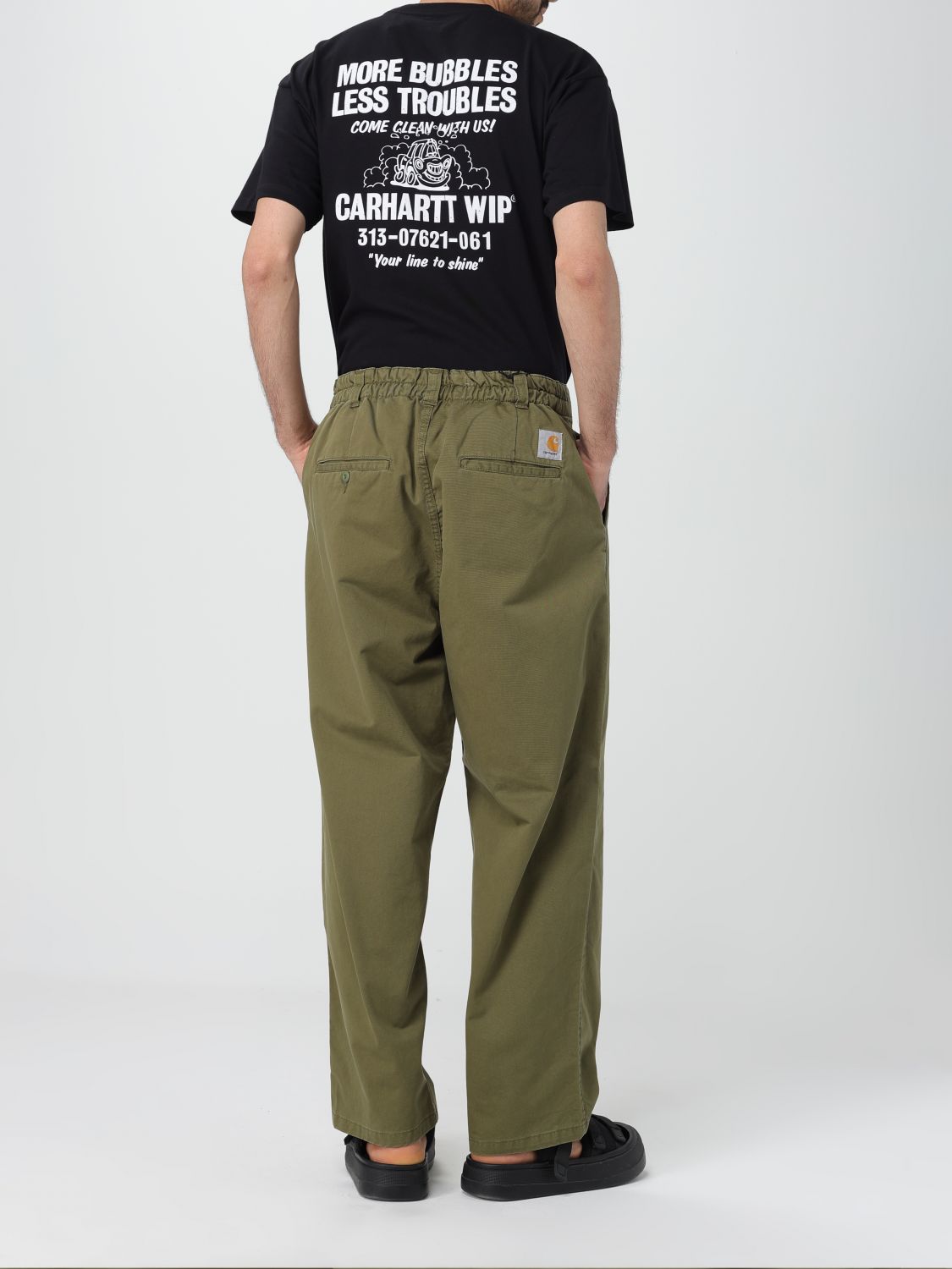 Pants Men color Green
