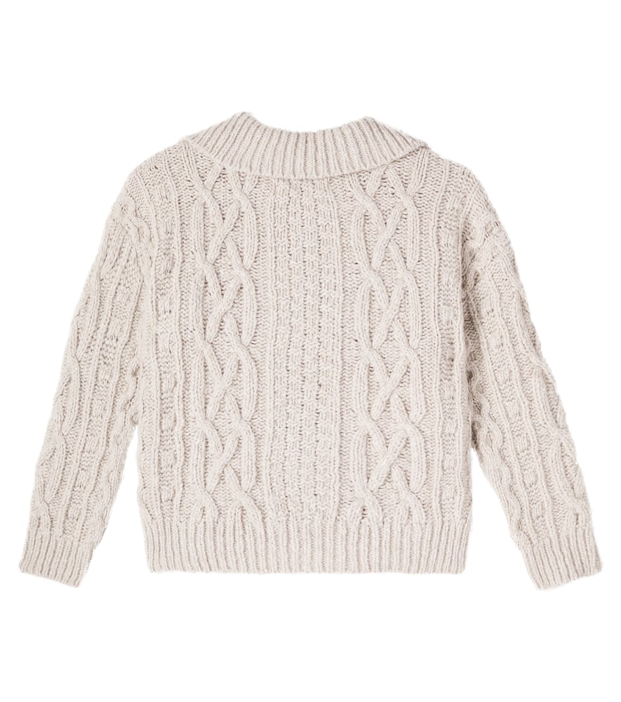 Maria cable-knit wool-blend cardigan