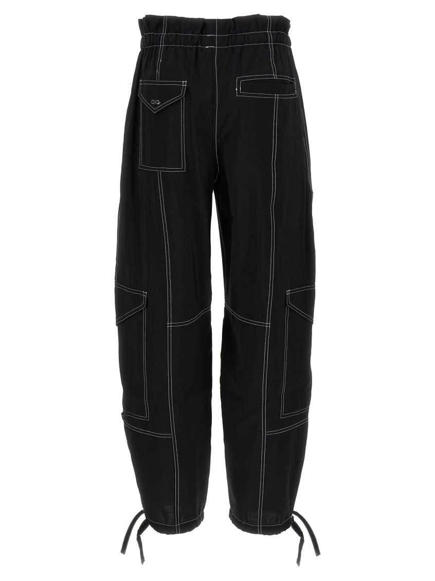 Light Slub High Waist Pocket Pants