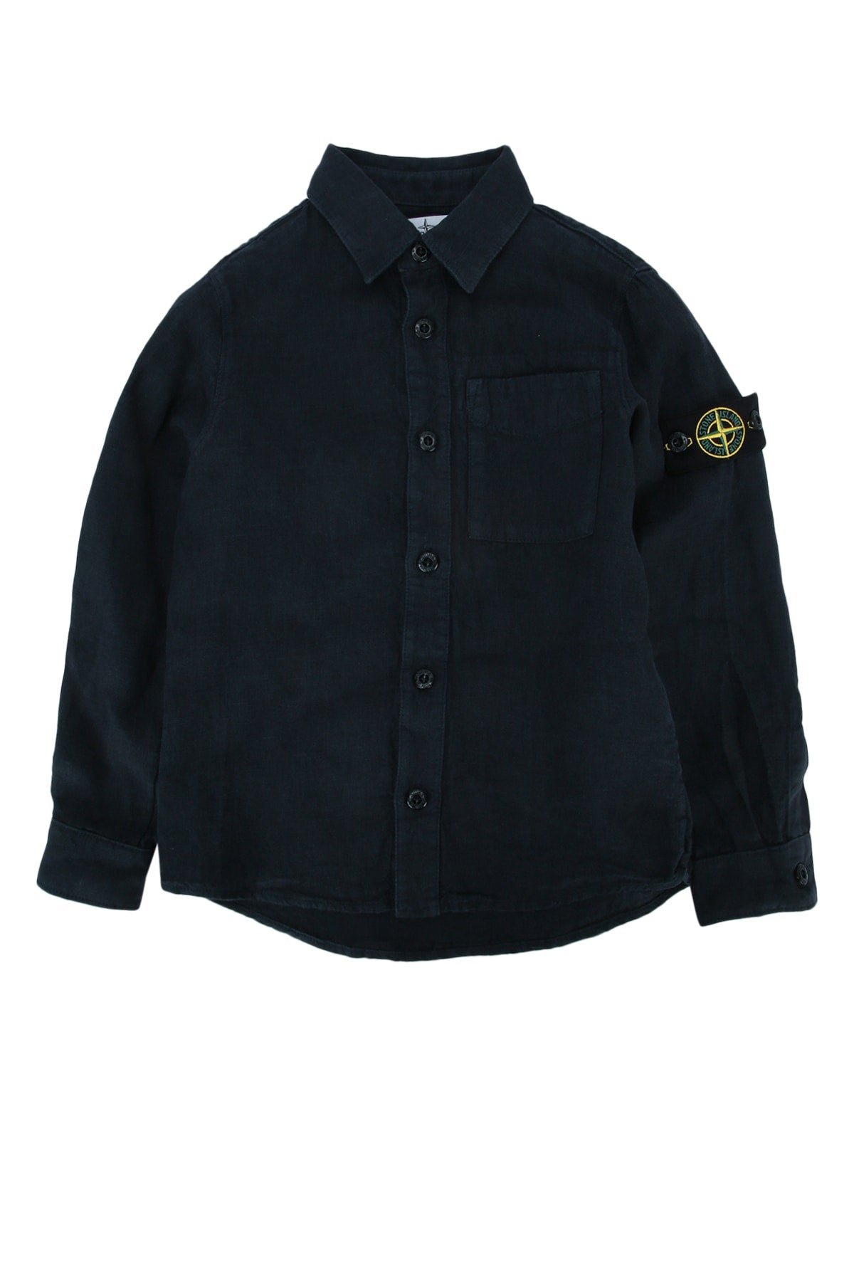 100% Linen Shirt — Navy