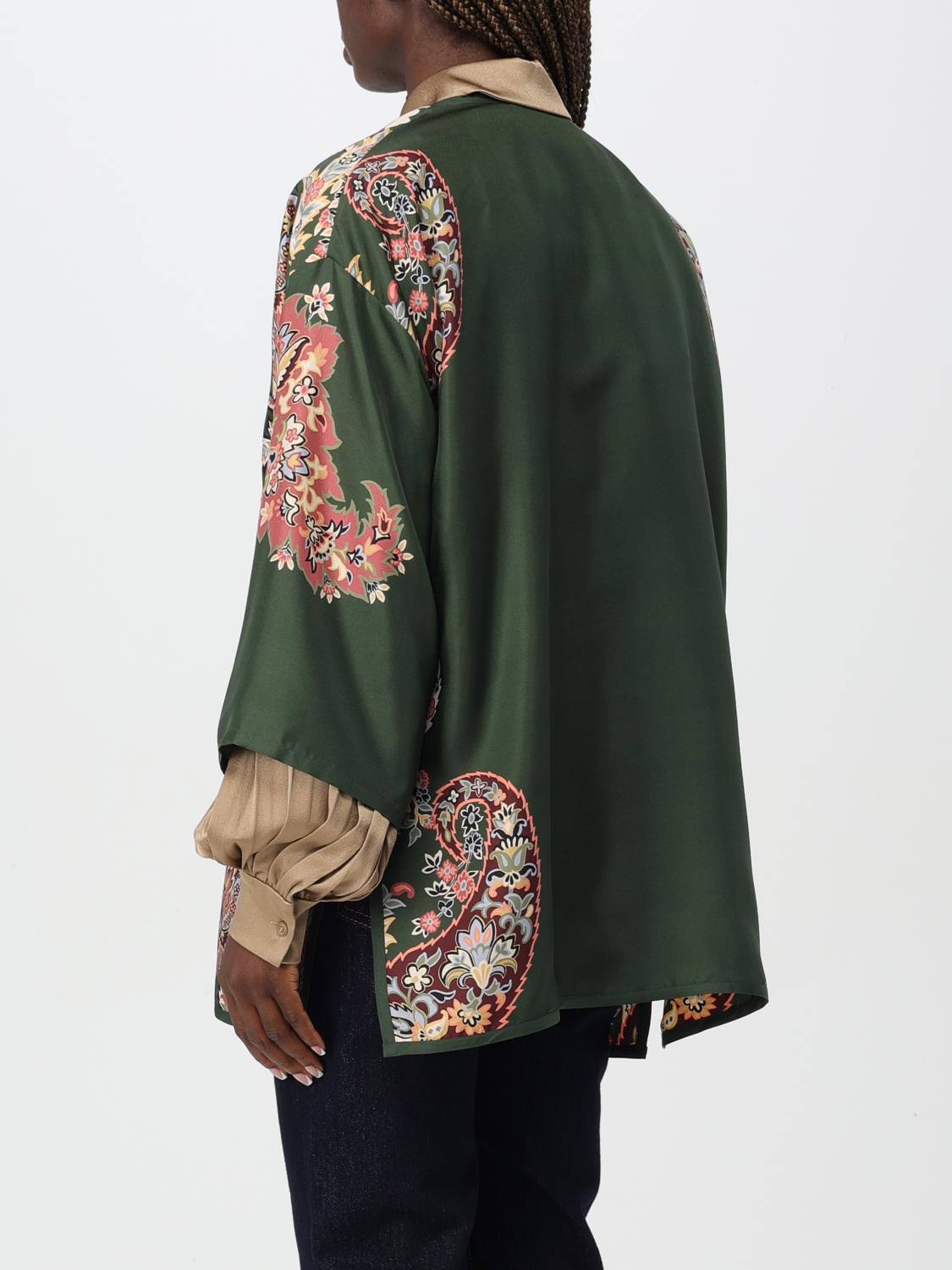 Paisley-print silk jacket - Green