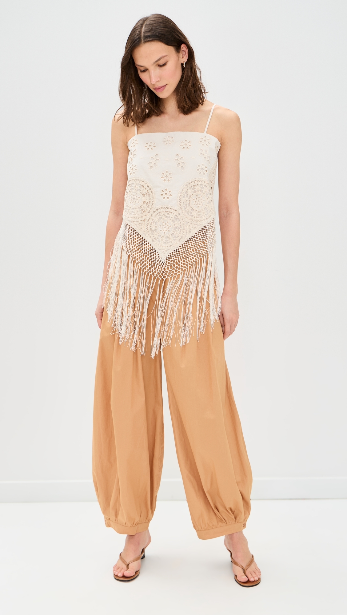 Tie Front Balloon Pants SUMMER BEIGE