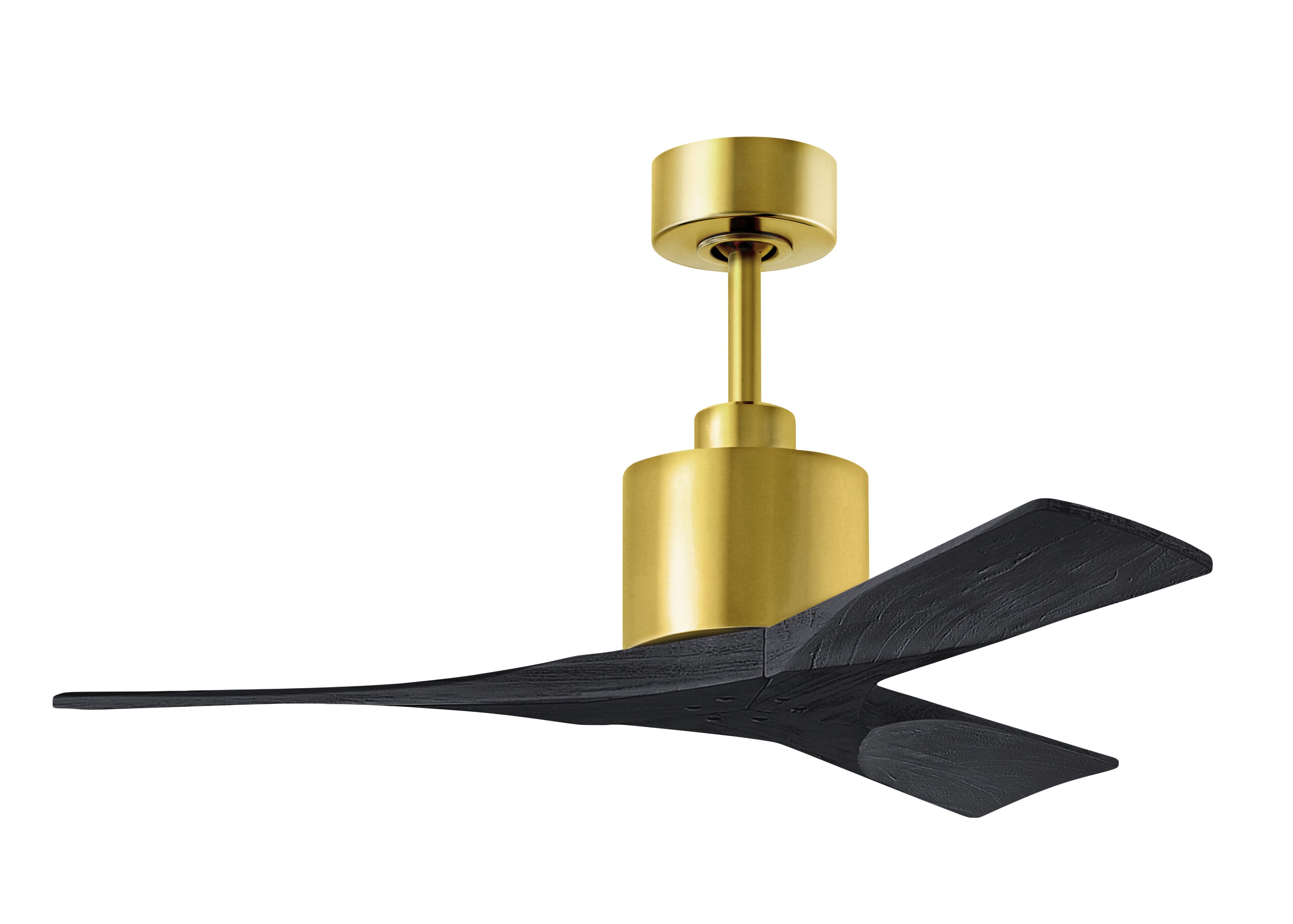 Nan 6-Speed Ceiling Fan in Brushed Brass with Matte Black blade