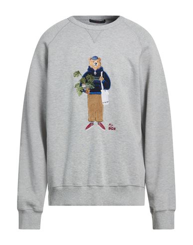 Man Sweatshirt Light grey Size XXL Cotton