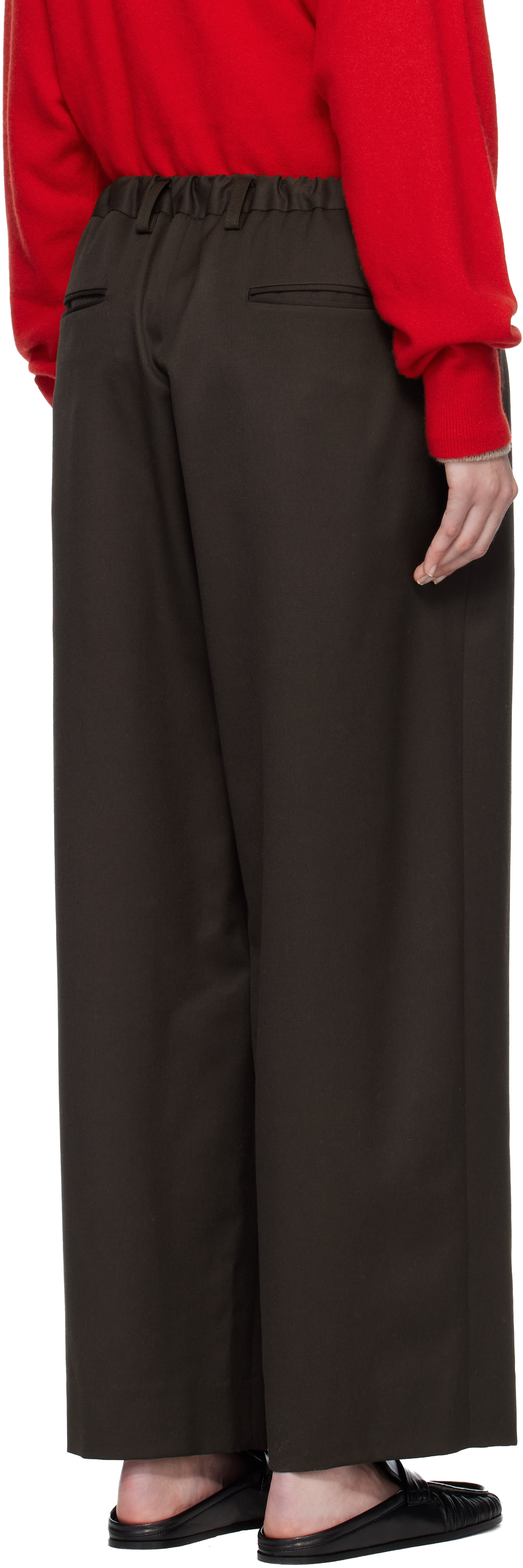 Brown Easy Wide Trousers