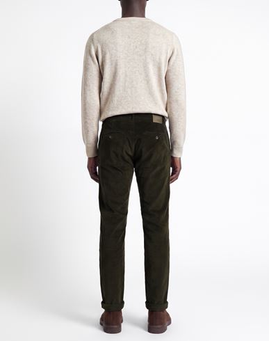 Man Pants Dark green Size 36 Cotton, Modal, Elastane