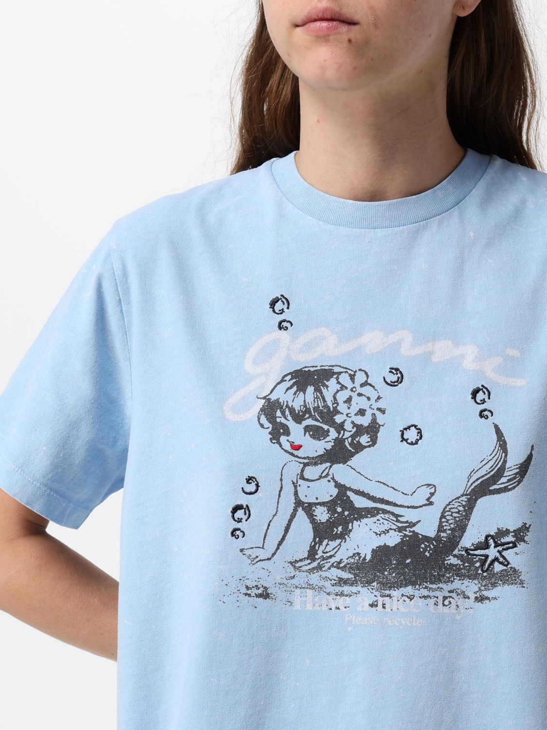 T-Shirt Woman color Gnawed Blue