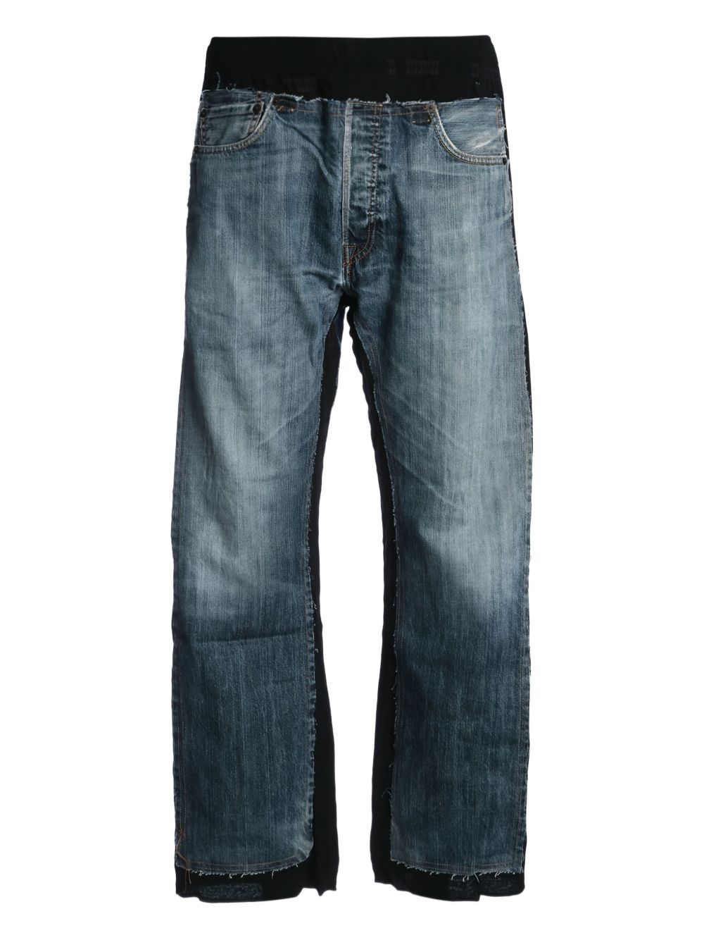 Covered denim trousers - Blue