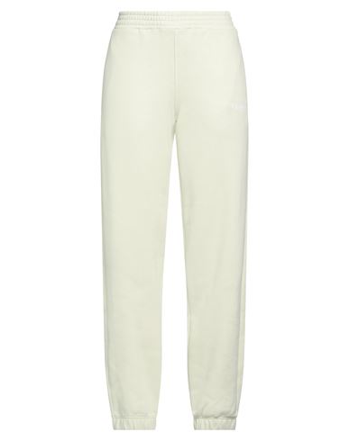 Woman Pants Light green Size L Organic cotton, Polyester