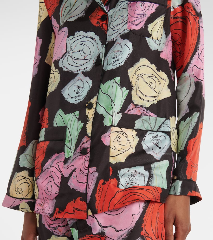 Floral silk shirt