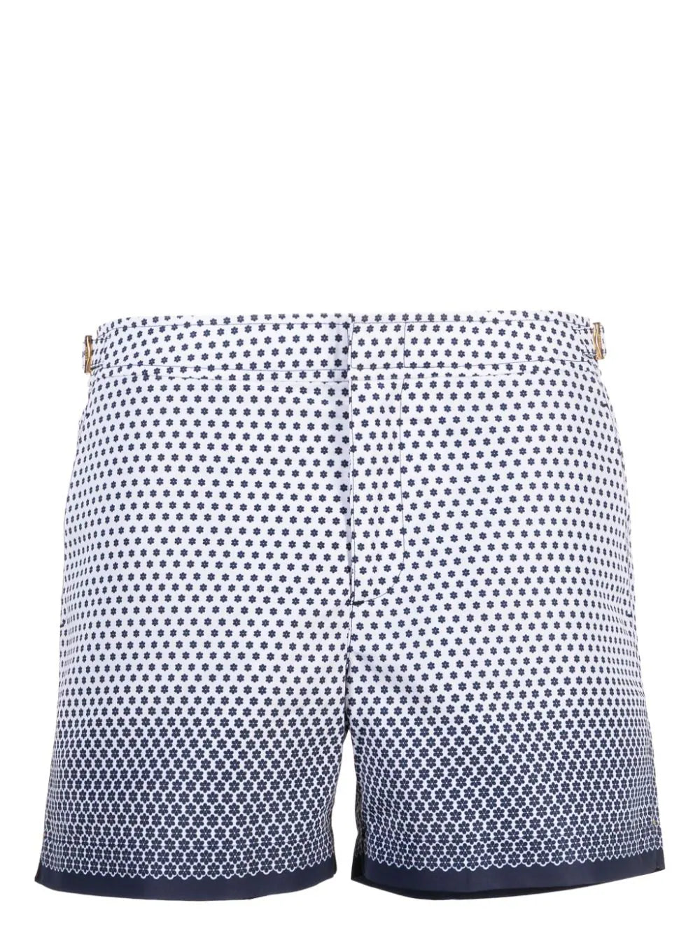 Floral-Print Ombré Swim Shorts — White
