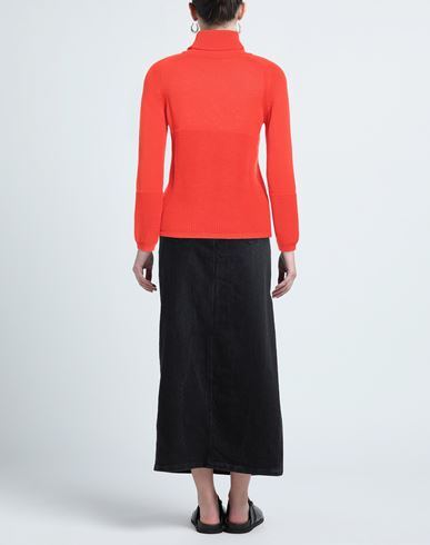Crochè Woman Turtleneck Tomato red Size S Merino Wool, Acrylic
