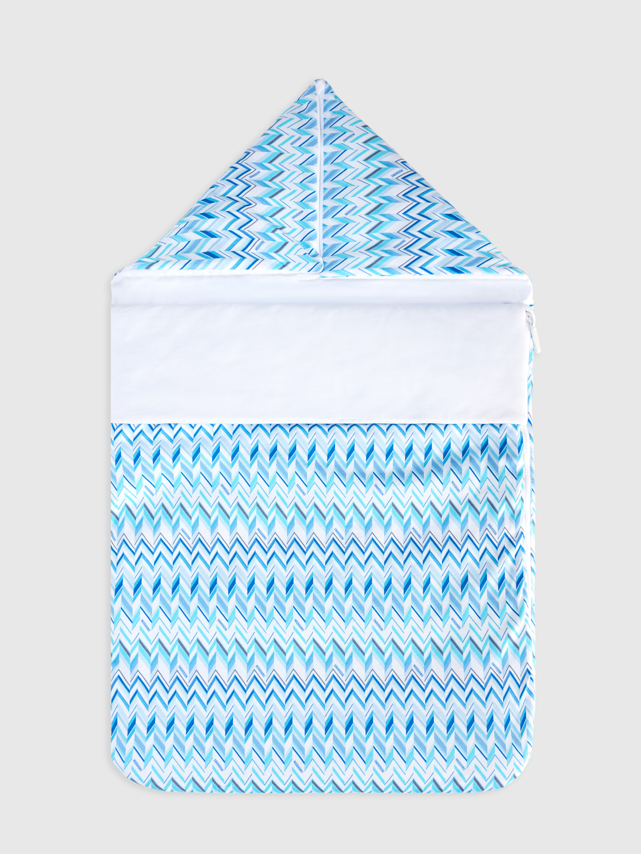 Missoni - Pure cotton sleeping bag with zig zag motif, Girl, White, : UNIC