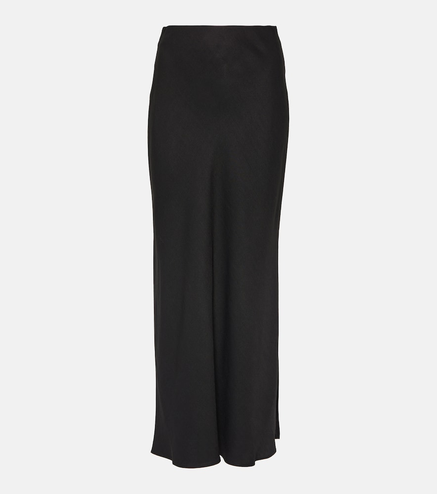 Twill maxi skirt
