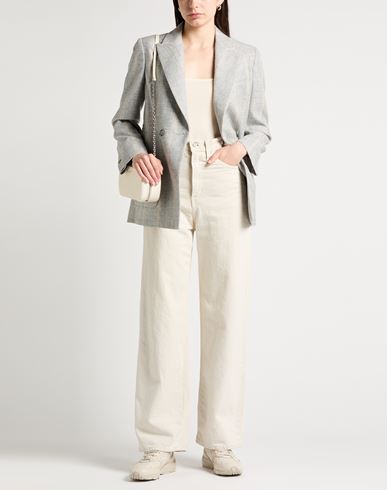 Platinum Woman Blazer Light grey Size 6 Alpaca wool, Wool, Polyamide