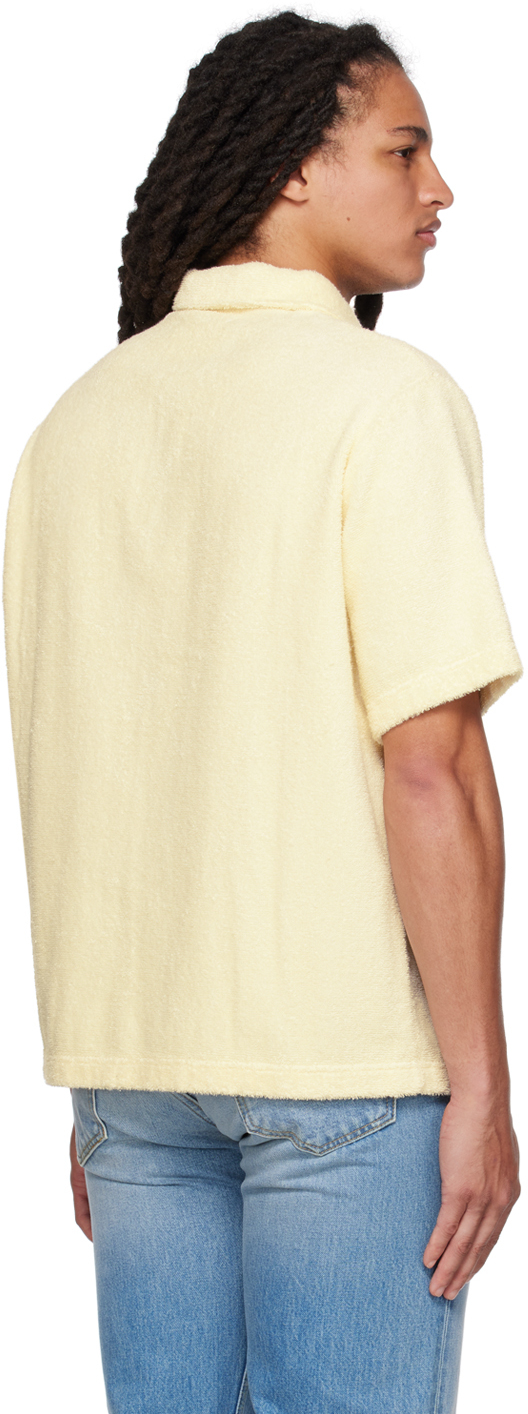 Yellow lace-up polo shirt
