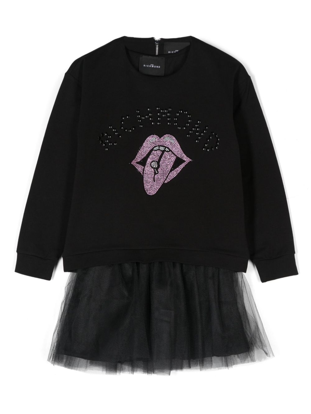 Logo-embellished dress - Black