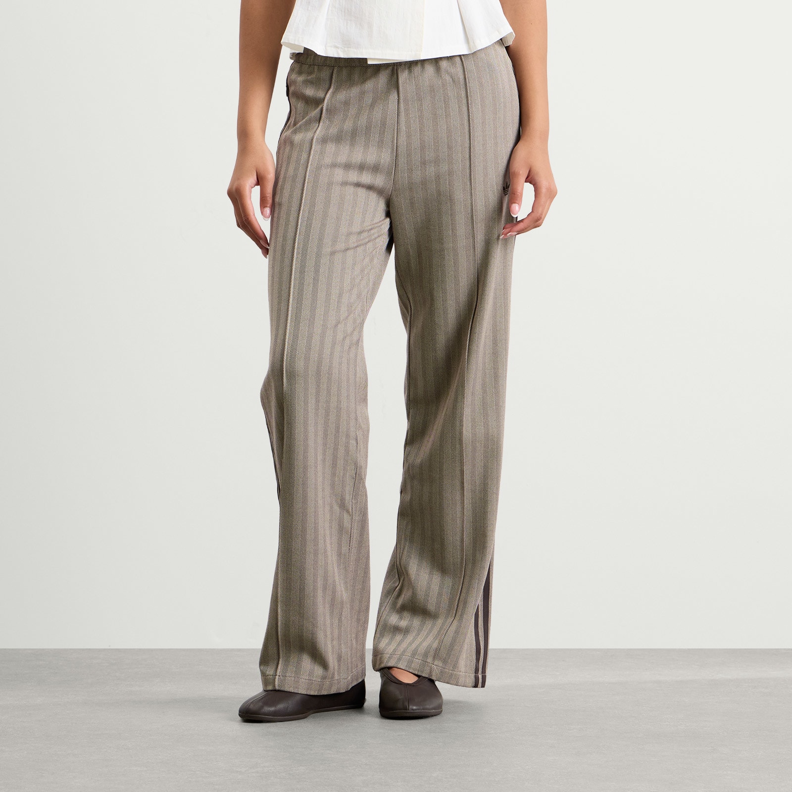 Women's Tweed Track Pant Light Brown