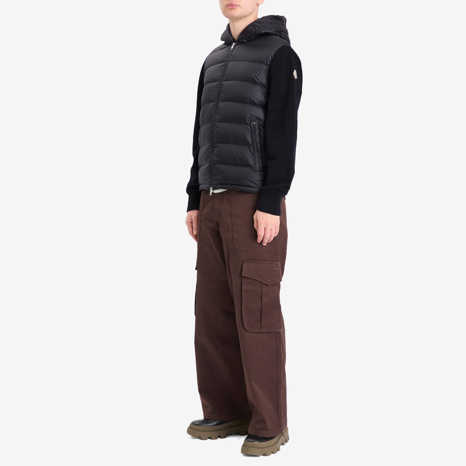 Men's Hybrid Zip Through Hooded Jacket Navy