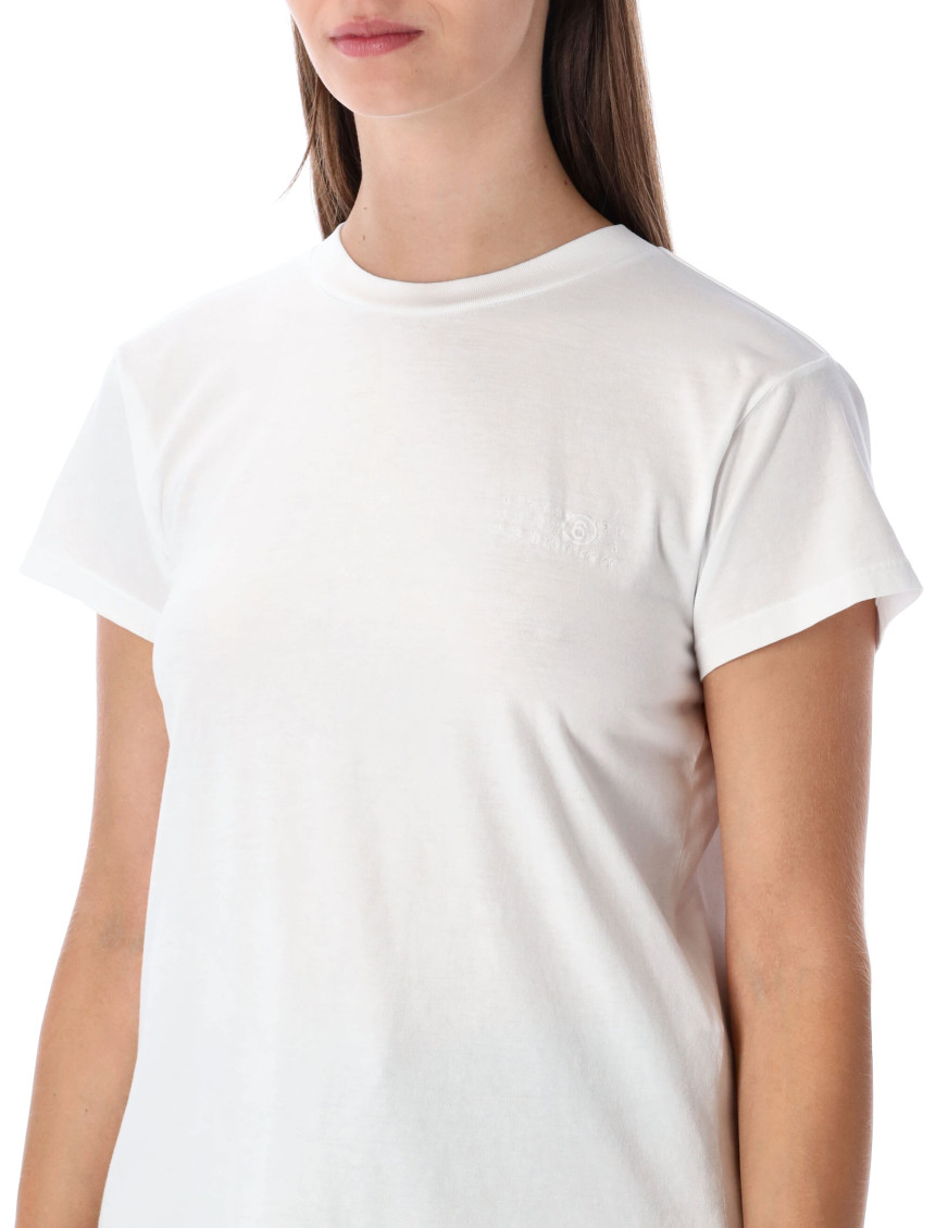 Maison Margiela - back detail short sleeve crew neck top