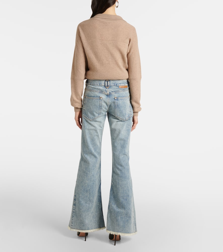 Low-rise wide-leg jeans