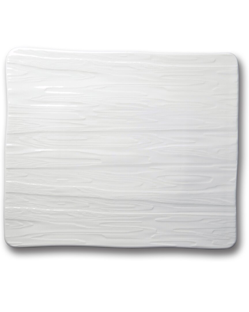 Set of 2 Textured Rectangle Platters
