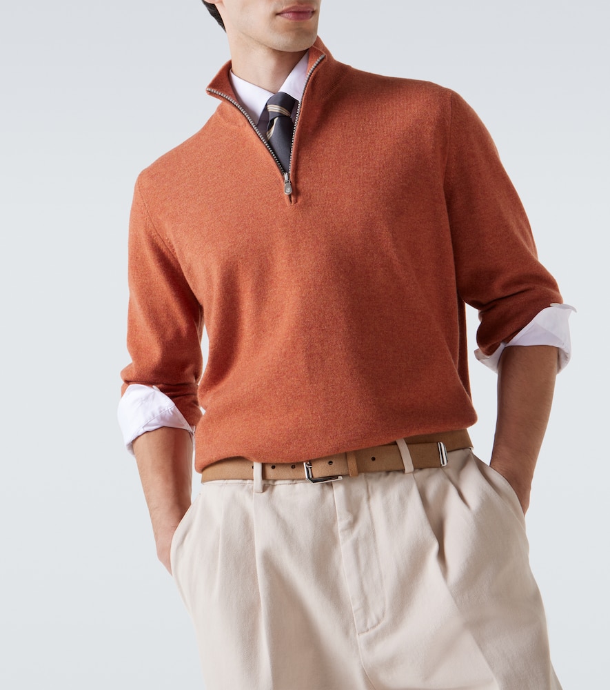 Cashmere half-zip sweater