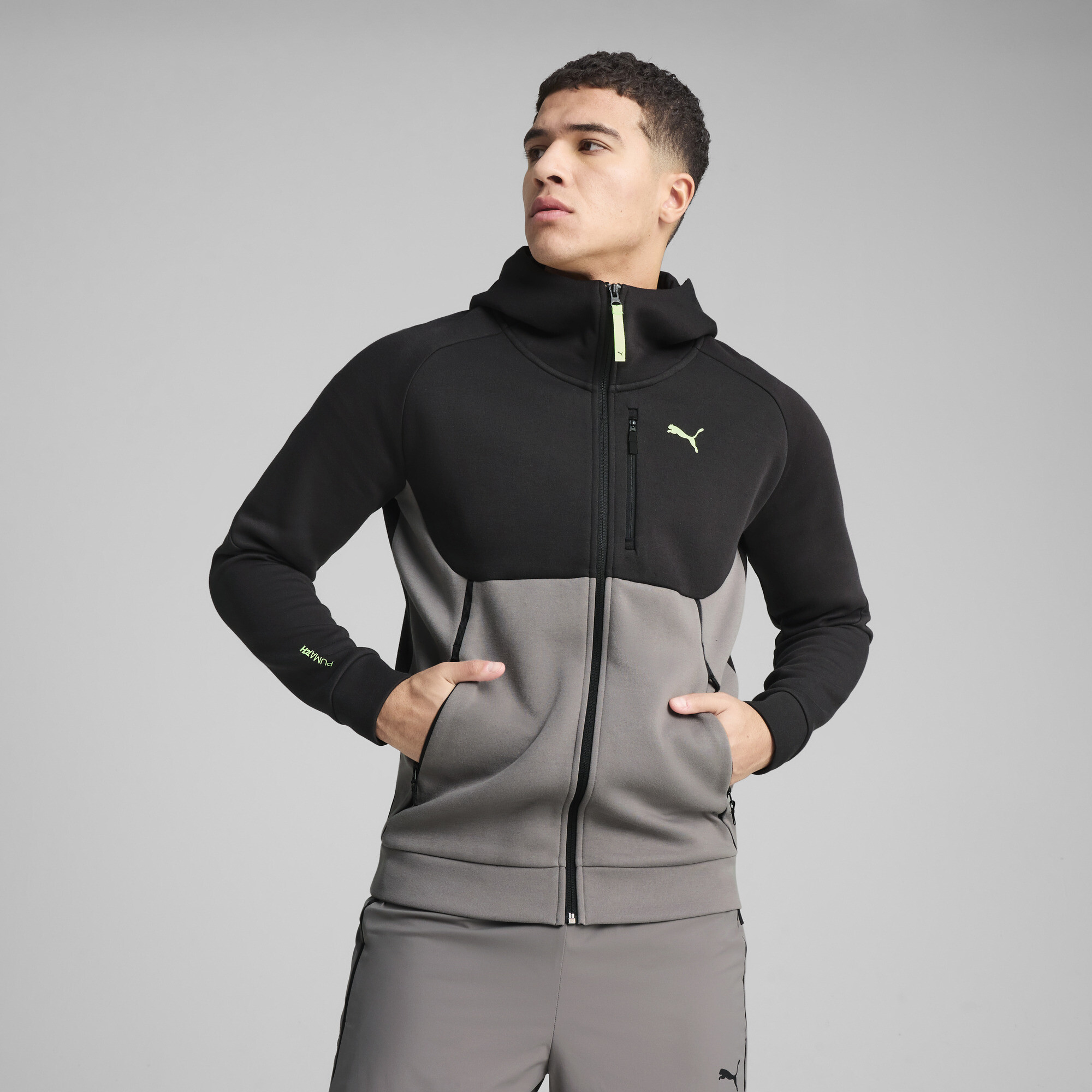 PUMATECH Men's Full-Zip Hoodie in Grey