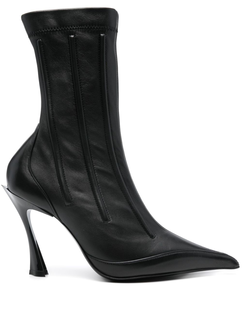 95mm embossed-detail boots - Black
