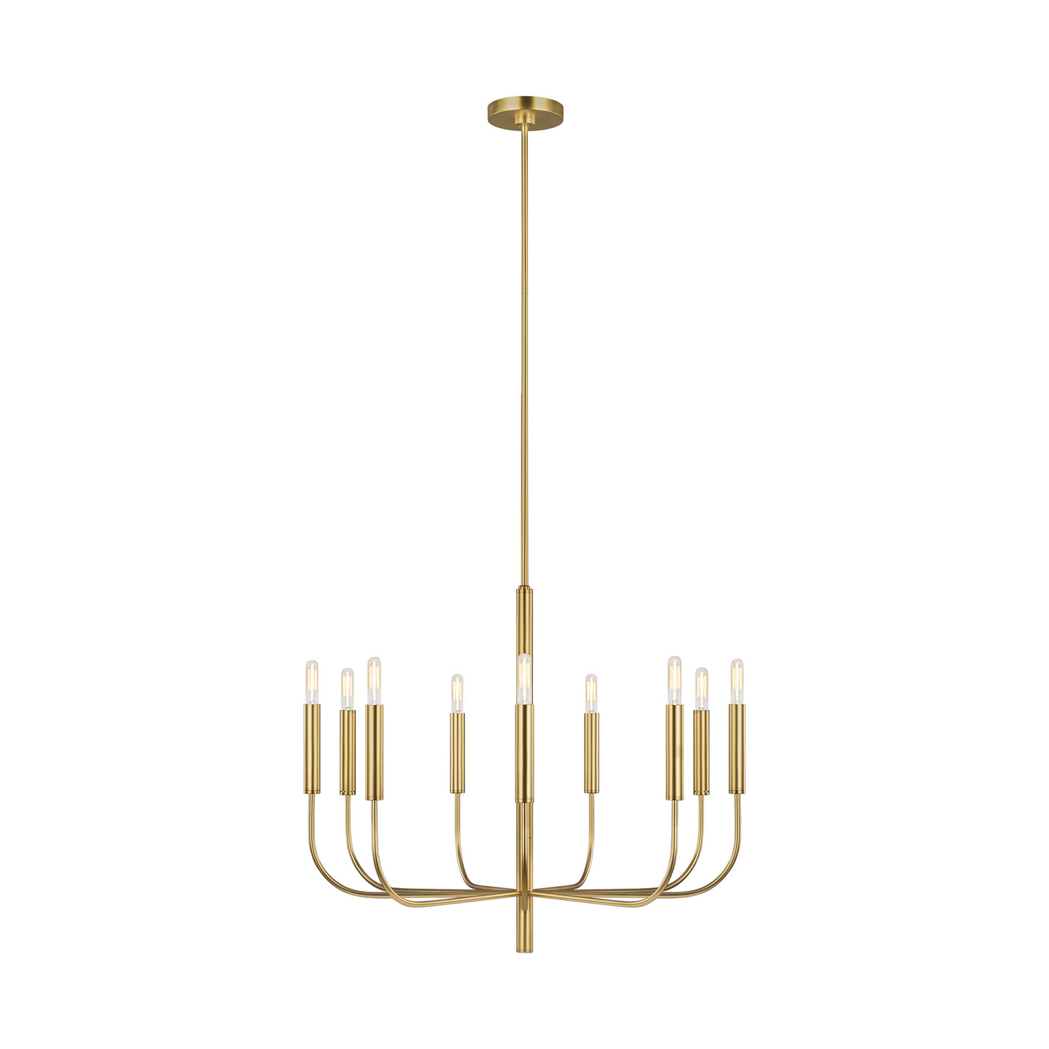 Visual Comfort Studio Brianna 9-Light Chandelier in Burnished Brass by Ellen Degenere