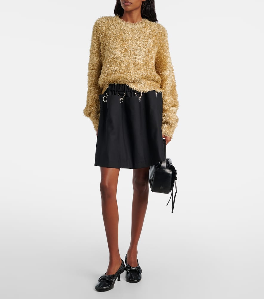 Wool miniskirt