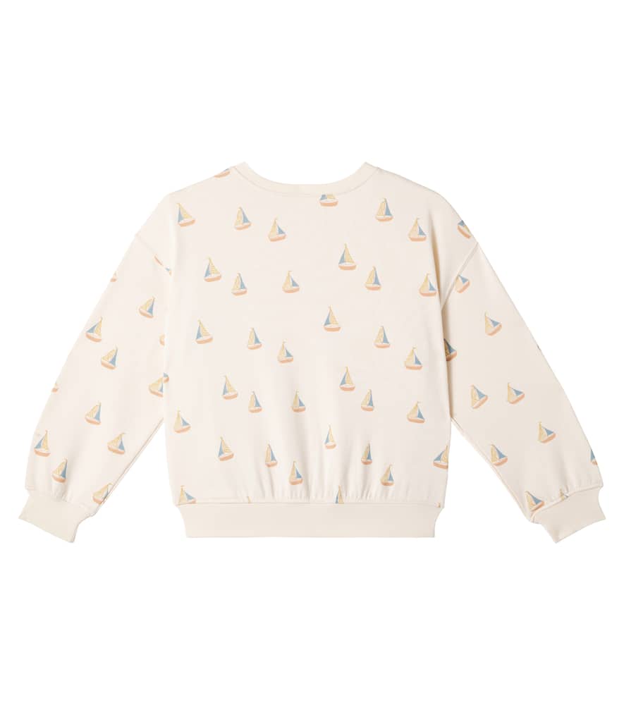 Rylee + Cru Printed cotton-blend fleece sweatshirt