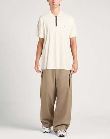 Man Polo shirt Ivory Size L Cotton