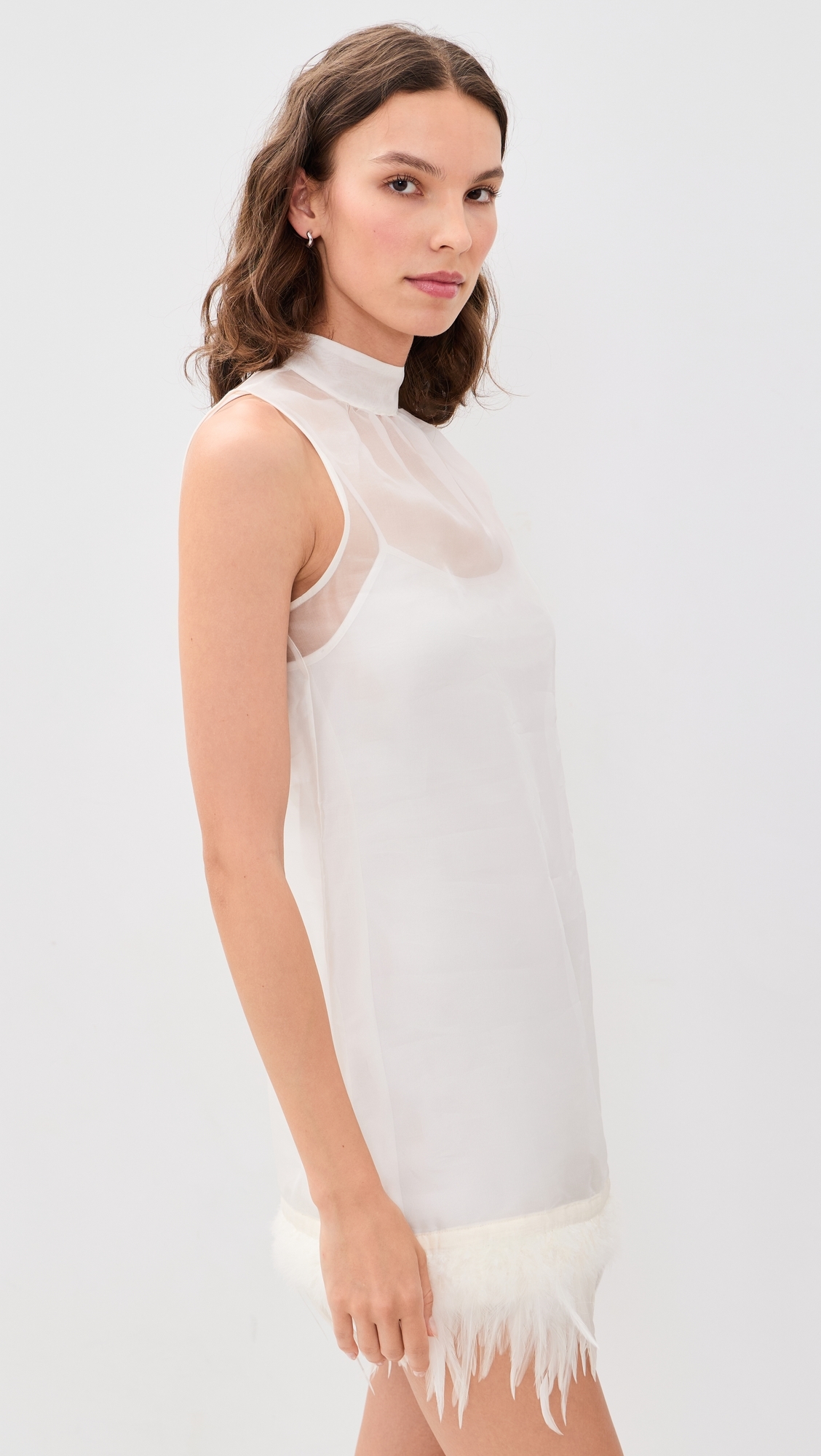 Albee Silk Mini Dress Ivory