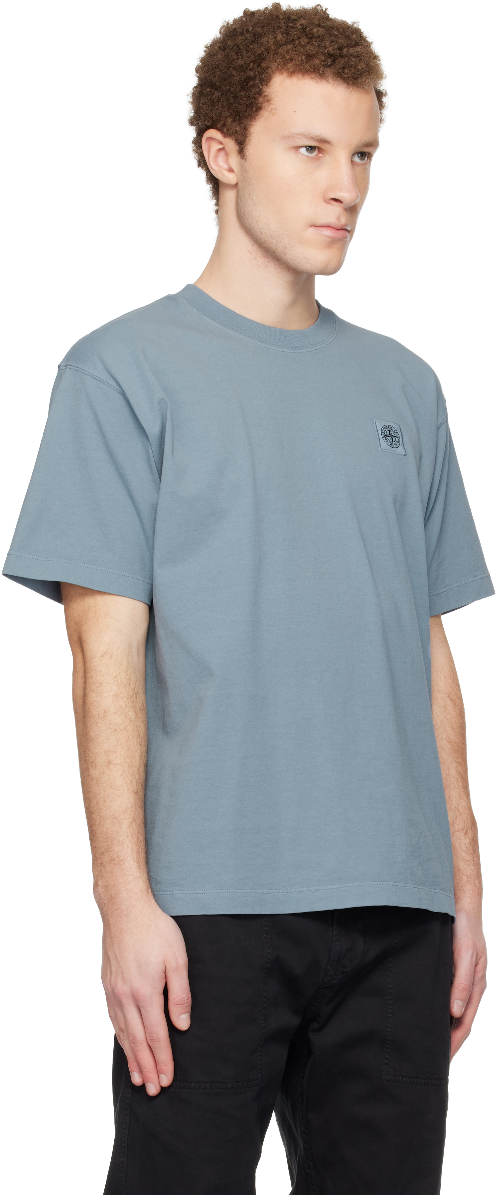Blue 2100030 Combed Organic Cotton Jersey T-shirt