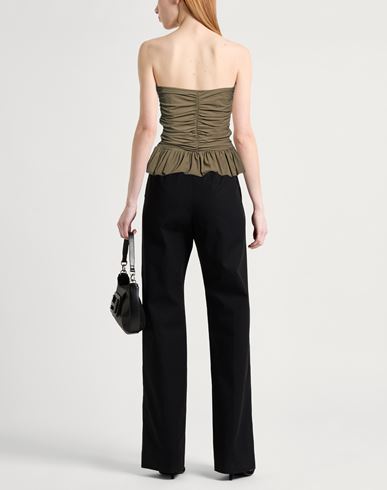Woman Top Military green Size L Polyamide, Elastane