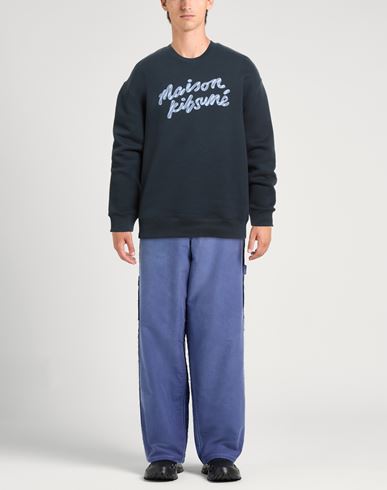 Maison Kitsuné Man Sweatshirt Midnight blue Size XL Cotton