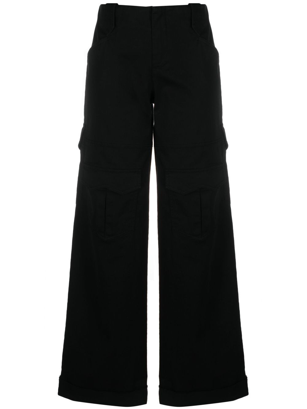 Wide-leg cargo trousers - Black